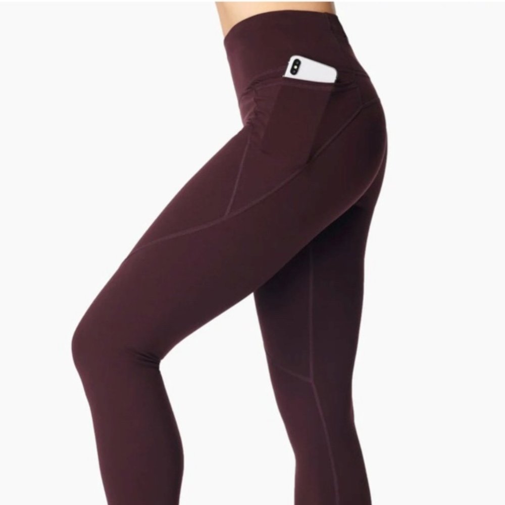 Sweaty Betty Power Workout Leggings Cherry Cola 7/8 Tight